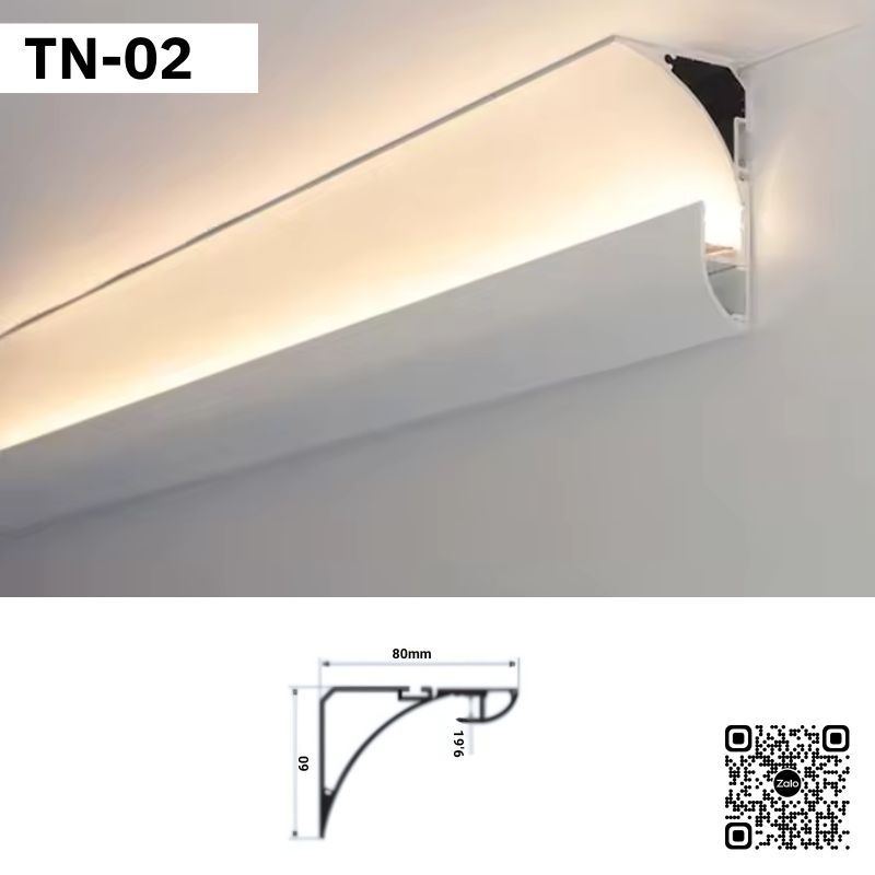 Thanh Nhôm Phào Chỉ Hắt Trần Lắp Nổi 3m | TN-02